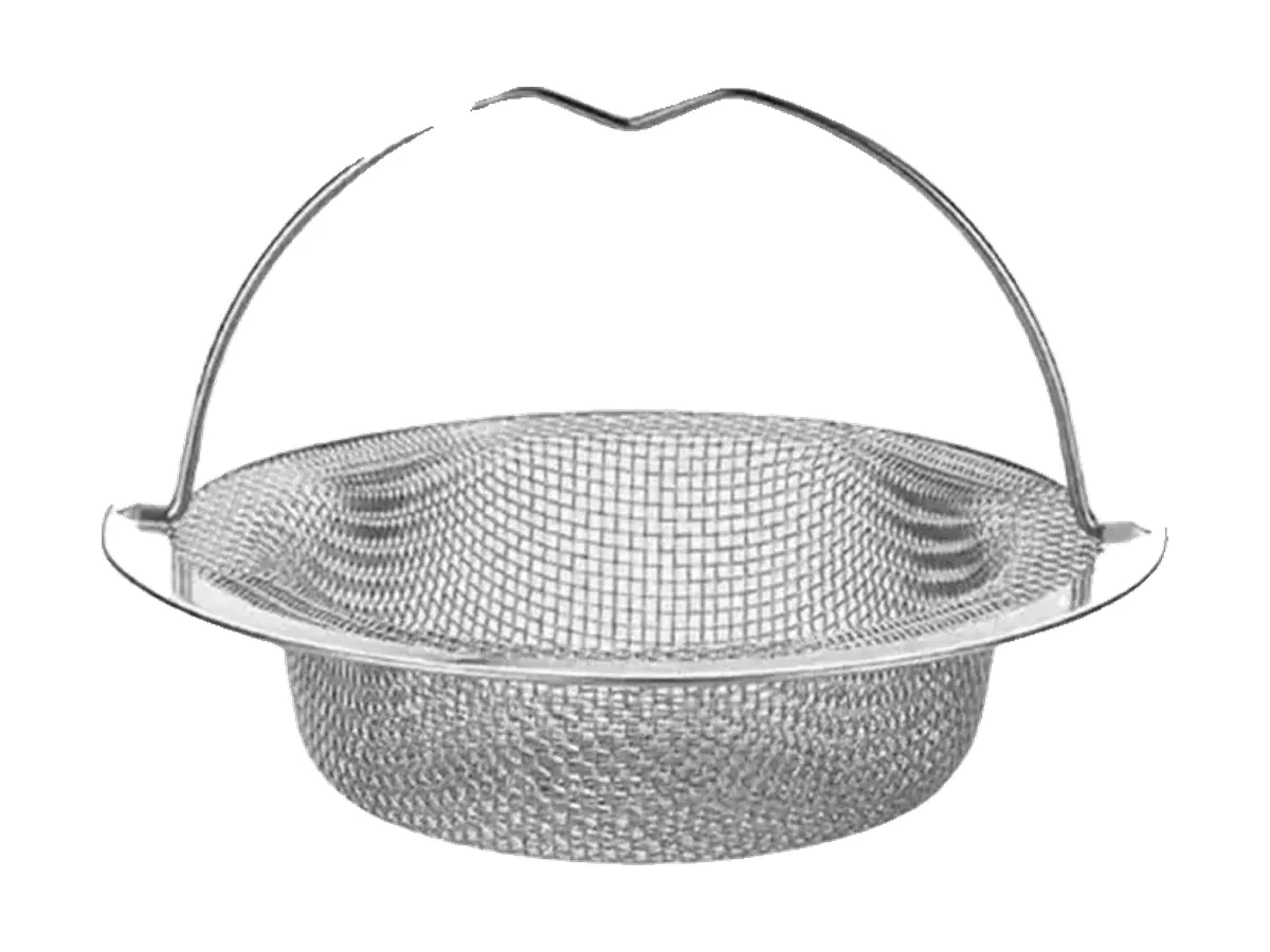 מסננת נירוסטה לכיור עם ידית